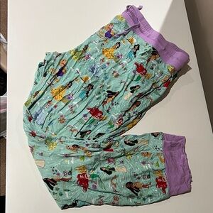 Little Sleepies Princess Pajama Bottoms - Mint and Lavender